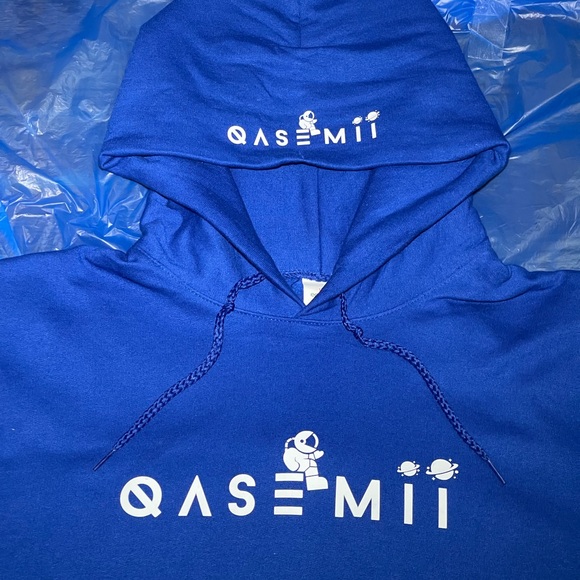 Qasemii Royal Blue Orbit Hoodies